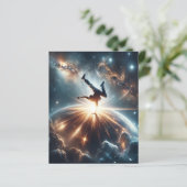 Galactische breakdance explosie in de ruimte (Staand voorkant)