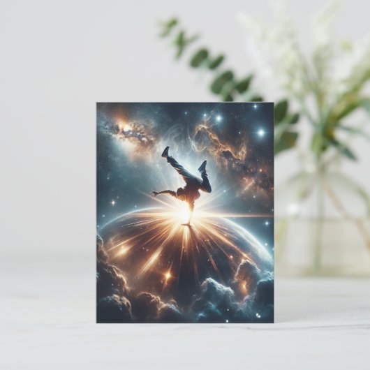 Galactische breakdance explosie in de ruimte (Staand voorkant)