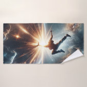 Galactische breakdance explosie in de ruimte badhanddoek (Badhanddoek)