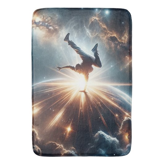 Galactische breakdance explosie in de ruimte badmat (Voorkant Verticaal)