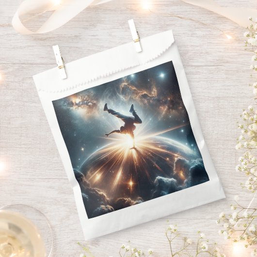 Galactische breakdance explosie in de ruimte bedankzakje (Geknipt)