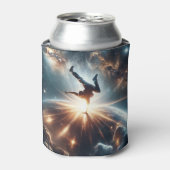 Galactische breakdance explosie in de ruimte blikjeskoeler (Blikje Voorkant)