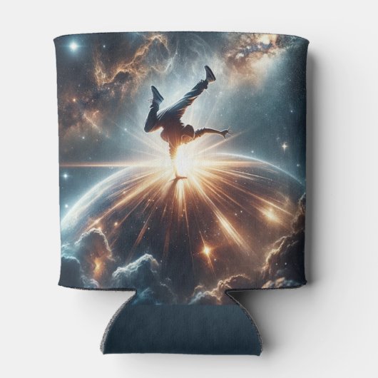 Galactische breakdance explosie in de ruimte blikjeskoeler (Achterkant)