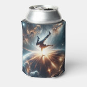 Galactische breakdance explosie in de ruimte blikjeskoeler (Blikje Achterkant)