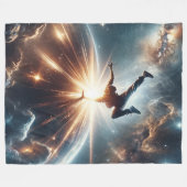 Galactische breakdance explosie in de ruimte fleece deken (Voorkant (Horizontaal))