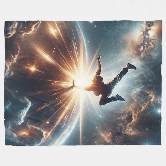 Galactische breakdance explosie in de ruimte fleece deken (Voorkant (Horizontaal))