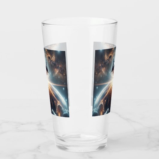 Galactische breakdance explosie in de ruimte glas (Links)