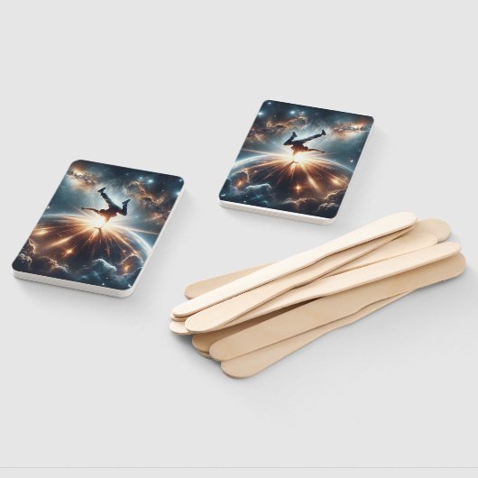 Galactische breakdance explosie in de ruimte handwaaier (Niet-gemonteerd)