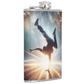 Galactische breakdance explosie in de ruimte heupfles (Rechts)