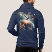 Galactische breakdance explosie in de ruimte hoodie (Achterkant)