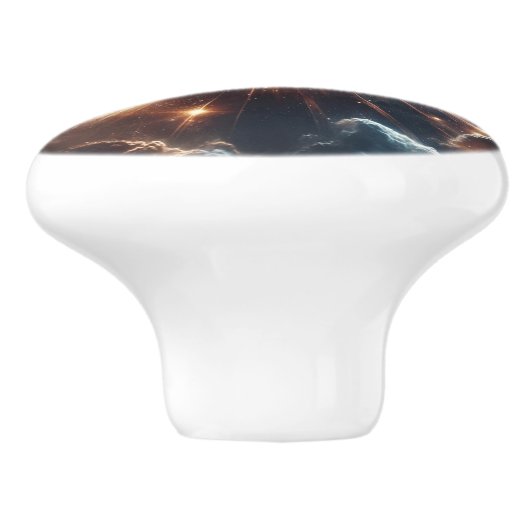 Galactische breakdance explosie in de ruimte keramische knop (Zijkant)
