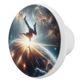 Galactische breakdance explosie in de ruimte keramische knop (Rechts)