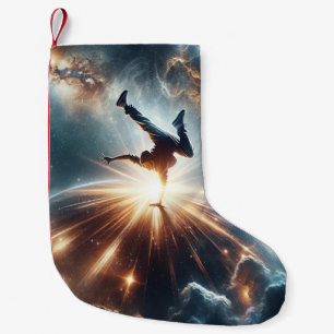 Galactische breakdance explosie in de ruimte kleine kerstsok