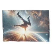 Galactische breakdance explosie in de ruimte kussensloop (Voorkant-Links)