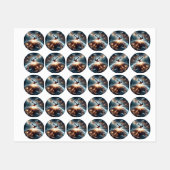 Galactische breakdance explosie in de ruimte labels (Vel)