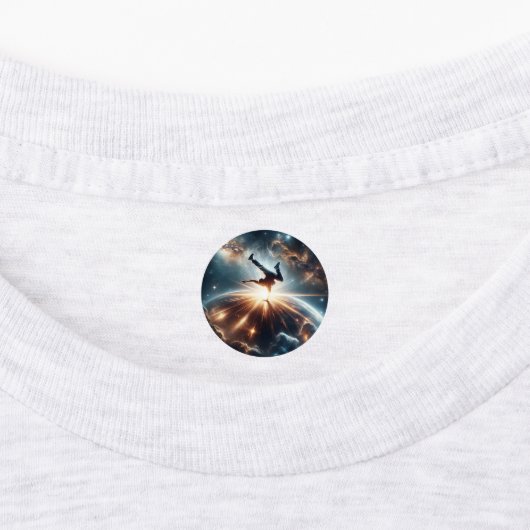 Galactische breakdance explosie in de ruimte labels (Aangebracht)