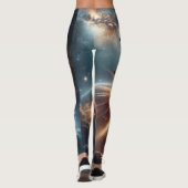 Galactische breakdance explosie in de ruimte leggings (Achterkant)