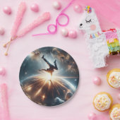 Galactische breakdance explosie in de ruimte papieren bordje (Feest)