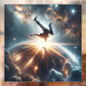 Galactische breakdance explosie in de ruimte raamsticker (Vel 2)