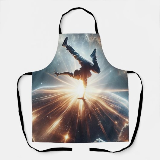 Galactische breakdance explosie in de ruimte schort (Voorkant)