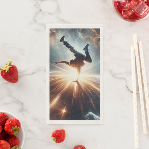 Galactische breakdance explosie in de ruimte servet