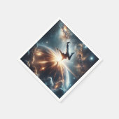 Galactische breakdance explosie in de ruimte servet (Hoek)