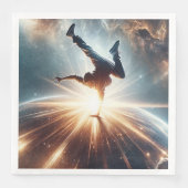 Galactische breakdance explosie in de ruimte servet (Voorkant)