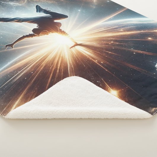 Galactische breakdance explosie in de ruimte sherpa deken (3/4)