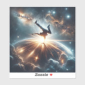 Galactische breakdance explosie in de ruimte sticker (Vel)