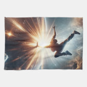 Galactische breakdance explosie in de ruimte theedoek (Horizontaal)