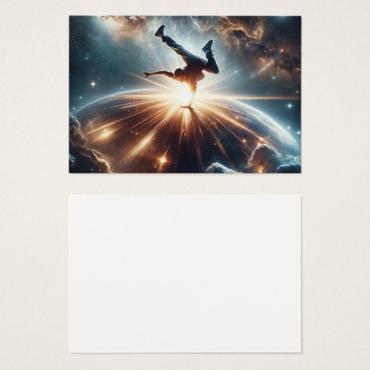 Galactische breakdance explosie in de ruimte visitekaartje (Voorkant /achterkant)