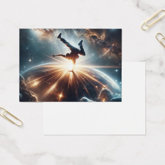 Galactische breakdance explosie in de ruimte visitekaartje (Kantoor)