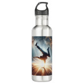 Galactische breakdance explosie in de ruimte waterfles  (Voorkant)