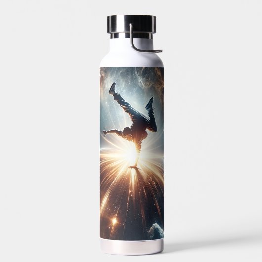 Galactische breakdance explosie in de ruimte waterfles (Links)