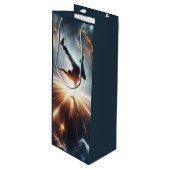 Galactische breakdance explosie in de ruimte wijn cadeautas (Voorkant Gekanteld)