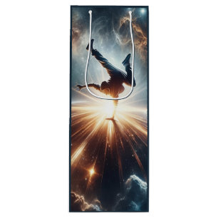 Galactische breakdance explosie in de ruimte wijn cadeautas