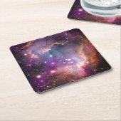 Galactische buitenruimte Paarse nevels Kartonnen Onderzetters (Schuin)