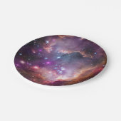 Galactische buitenruimte Paarse nevels Papieren Bordje (Gekanteld)