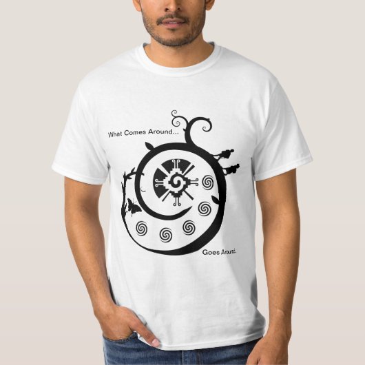Galactische Butterfly - Wat er rond komt T-shirt (Voorkant)