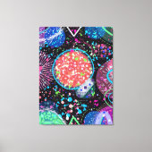 Galactische Buurt: Abstracte Kunst Ansichtkaart Canvas Afdruk (Voorkant)
