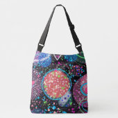 Galactische Buurt: Abstracte Kunst Crossbody Tas (Voorkant)