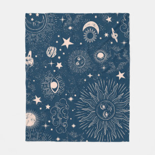 Galactische Constellaties: Ruimtepatroon ontwerp Fleece Deken