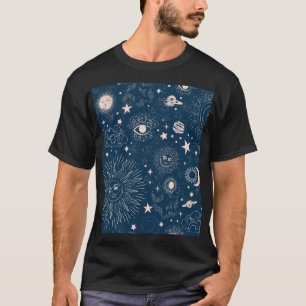 Galactische Constellaties: Ruimtepatroon ontwerp T-shirt