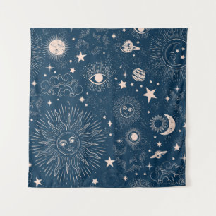 Galactische Constellaties: Ruimtepatroon ontwerp Wandkleed