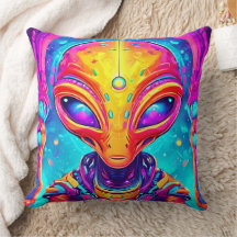 Galactische Cyborg Alien met Neon Glow