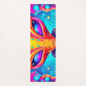 Galactische Cyborg Alien met Neon Glow Yogamat (Voorkant)