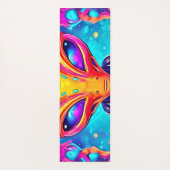 Galactische Cyborg Alien met Neon Glow Yogamat (Achterkant)