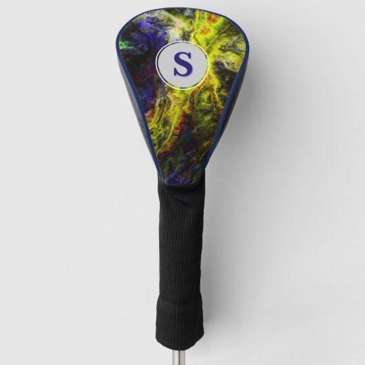 Galactische dampen monogram golfheadcover (Voorkant)