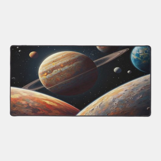 Galactische Desk Mat Space-Themd Muismat met (Voorkant)