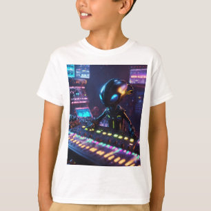 Galactische DJ Robot & Hitchhiker's Guide Adventur T-shirt